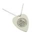 Personalised With Your Engraving Solid 9ct White Gold Engraved St Christopher Guitar Pick Plectrum Pendant In Gift Box