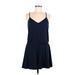 Gap Casual Dress - Mini V Neck Sleeveless: Blue Print Dresses - Women's Size Medium