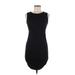 Antistar Casual Dress - Mini High Neck Sleeveless: Black Solid Dresses - Women's Size X-Small