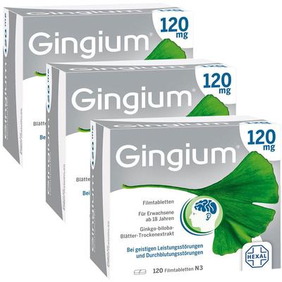 Gingium 120 MG Filmtabl 3er-Pack 3x120 St Filmtabletten Image
