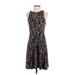 Athleta Casual Dress - A-Line: Black Zebra Print Dresses - Women's Size Small
