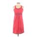 Athleta Casual Dress Scoop Neck Sleeveless: Red Print Dresses - Women's Size X-Small
