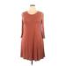 Forever 21 Casual Dress - Mini: Brown Solid Dresses - Women's Size 2X