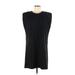 Rachel Zoe Casual Dress - Mini High Neck Sleeveless: Black Print Dresses - Women's Size Large