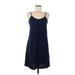 NANETTE Nanette Lepore Casual Dress - A-Line Scoop Neck Sleeveless: Blue Print Dresses - Women's Size 6