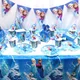 Couverts d'anniversaire Disney La Reine des Neiges Anna Elsa Poulet Assiette Tasse Dessin