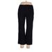 JM Collection Dress Pants - Mid/Reg Rise Flared Leg Boyfriend: Black Bottoms - Women's Size 14 Petite