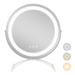 Costway 16 x 16 Inch Round LED Vanity Mirror with 3-Color Lighting and Brightness Dimming-White