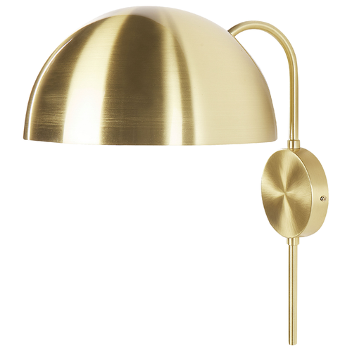 Wandlampe Gold aus Metall Halbrundes Design Glamour Style für Wohnzimmer Schlafzimmer Flur