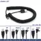 Cavo adattatore a spirale a spirale da 90 gradi ad angolo retto da 3 m USB 2.0 A maschio a Mini USB 5 pin 5 piedi per lettori MP3 fotocamere digitali