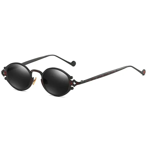 2023 metall Steampunk Sonnenbrille Männer Frauen Mode Runde Brille Marke Design Vintage Sonnenbrille