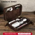 Custodia per cavo dati USB portatile in vera pelle custodia per auricolari accessori elettronici gadget custodia per Organizer digitale