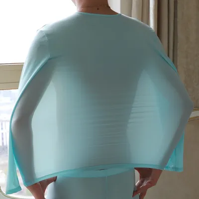 CLEVER-MENMODE männer Eis Seide Thermische Unterwäsche Lange Unterhosen Tops Elastische Sexy Ultra Dünne Sheer Unterhemd Nachtwäsche Tees Shirts Image