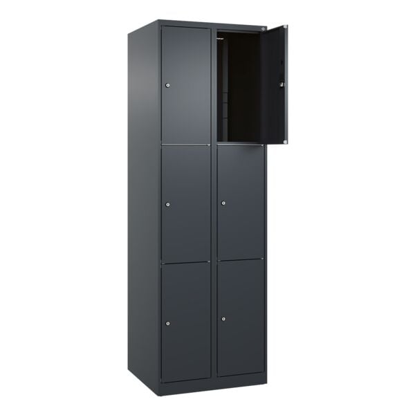 CP Schließfachschrank »Classic Plus Korpus anthrazit« 2x3 Fächer grau, 60x185x50 cm