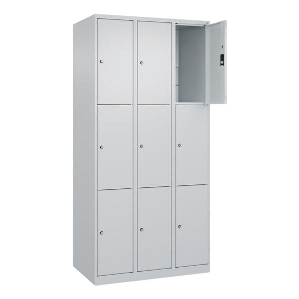 CP Schließfachschrank »Classic Plus Korpus lichtgrau« 3x3 Fächer grau, 90x185x50 cm