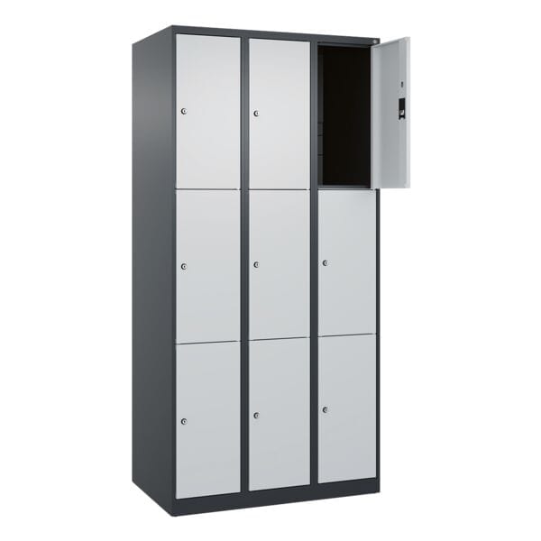 CP Schließfachschrank »Classic Plus Korpus anthrazit« 3x3 Fächer grau, 90x185x50 cm