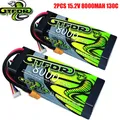 GTFDR 2PCS Batterie Lipo 2S 3S 4S 7 6 V 11 4 V 15 2 V 8000mAh 130C 260C 140C 280C HV Hardcase Für Rc