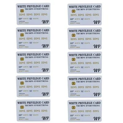 10 PCS White Privilege Card Trumps Everything Credit Card Sets Wallet Insert Card Romantic Card Business Gifts