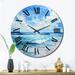Designart "Relaxing Beach Breezes III" Nautical & Beach Oversized Wall Clock
