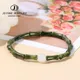 JD Natural Stone Southern Jade Bamboo Jiont Shape Beaded Bracelets Women Vintage Style Reiki Healing