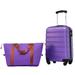 Spinner Wheels Luggage Sets Lightweight ABS Hardshell Luggage Sets Includes 20" Carry on Suitcase with TSA Lock + Travel Bag
