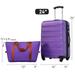 ABS Hardshell Luggage Set 24" Spinner Suitcase w/TSA Lock + Travel Bag