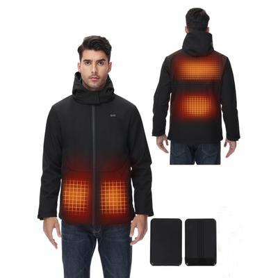 Heated Jackets for Men with 5000mAh Battery Pack Winter Windproof Electric Heated Coat