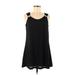 Apt. 9 Casual Dress - Mini Scoop Neck Sleeveless: Black Solid Dresses - Women's Size Medium