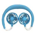 Upgraded Version Portable Neck Fan 360Â° Free Rotation and Lower Noise Strong Airflow Headphone Design for Sport Office Home Outdoor Travel etc. blue blueï¼ŒG23360
