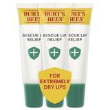 Burt S Bees Rescue Lip Relief Lip Balm With Shea Butter And Echinacea Tint-Free Natural Origin Lip Care 3 Tubes 0.35 Oz.