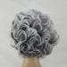XIAQUJ Grey Woman Natural Party Wig Short Full Curly Hair Fashion Synthetic Wig Wigs for Women grey