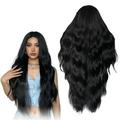 XIAQUJ Lacy Wig Human Hair Pre Plucking Wave Front Lacy Wig Human Hair Female Wig 150% Density Black Wig Breathable Hair Net Wigs for Women Pink