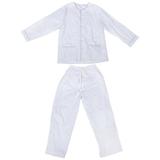 1 Set of Hospital Gown for Patient Washable Adult Patient Clothes Comfortable Clothes Pants Set