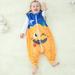 LYCAQL Baby Bodysuit Wearable Boys Sleep Bag Toddler Baby Girls Kids Cartoon Jumpsuit Blanket Girls (Orange 3-5 Years)