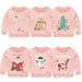 Esaierr Toddler Kids Boys Girls Christmas Pullover Sweatshirt Holiday Costumes Cartoon Sweatsuit Spring Fall Bottoming Tops for 1-6Y