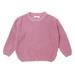 Miyanuby Baby Girl Boy Knit Sweater Blouse Pullover Sweatshirt Warm Crewneck Long Sleeve Tops for Infant Toddler Dark Pink 18M-7Y
