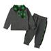 Toddler Boys Winter Long Sleeve Green Plaid Prints Tops Pants 2Pcs Outfits Clothes Set for Babys Clothes Gifts for Kids under 10 Baby Boy Clothes 12 Months Fall Toddler Romper Boys Collar