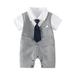 PMUYBHF Clearance under 10 Baby Boy Gentleman White Shirt Vest Bowtie Tuxedo Onesie Jumpsuit Overall Romper Baby Boy s Clothing Toddler Shirt Boy 3T Baby Boy Pants 0-3 Months Black