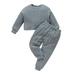 Kids Baby Boys Girls Patchwork Long Sleeve Sweatshirt Tops Solid Pants Trousers Outfit Set Baby Boy Baby Boy Clothes 6 9 Months Winter Baby Boy Rompers 3 Months Baby Bodysuit Dress