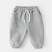 LYCAQL Baby Boy Clothes Toddler Children Kids Baby Boys Girls Solid Pants Trousers Outfits Clothes Baby Boy Clothes (Grey 6-12 Months)
