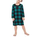 Family Matching Pajamas for Christmas Adult Kid Dog Long Sleeve Button-up Shirt Pants Pjs Matching Sets Holiday Sleepwear (Girl:3-4 Years Green)
