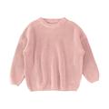 TOWED22 Baby Girl Boy Knit Sweater Toddler Baby Girl Boy Knit Sweater Round Neck Long Sleeve (Watermelon Red 3-4 Y)