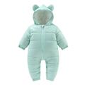 Baby Clothes Warm Snow Bear Ears Hooded Jump Down Romper Padded Outwear Casual Comfort Baby Winter Clothes