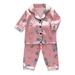 Baby 12-18 Months Girl Toddler Kids Baby Boys Girls Satin Cartoon Button Down Shirt Tops + Long Pants Silk Pajamas Sleepwear Outfits Loungewear Set Baby Sweatshirt Romper Black