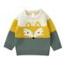 Toddler Baby Boys Christmas Sweater Animal Pattern Print Long Sleeve Sweater