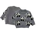 Esaierr Newborn Baby Toddler Boys Girls Panda Sweater Fall Pullover Knitted Crewneck Bottoms Sweater Jumper Tops 0 Months-3 Years