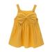 Fattazi Children Kids Toddler Baby Girls Sleeveless Bowknot Corduroy Princess Dress Suspender Skirt Outfits Clothes