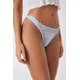 Out From Under Gingham Frill Mesh Thong - Blue XL at Urban Outfitters