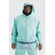 Mens Green Plus Oversized Boxy Homme Zip Through Ear Hooded Tracksuit, Green