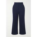Chloé - Cropped Stretch-wool Flared Pants - Navy